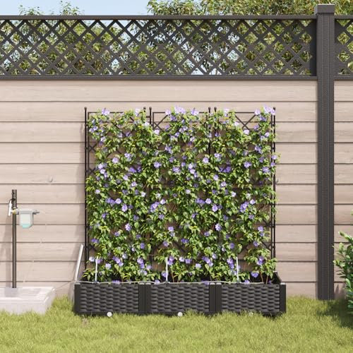 Snsowed Jardineras con Sistema de riego 3 pcs Negro, Huerto Urbano Terraza, Jardineras Exterior, Jardineria Maceteros, Mesa De Cultivo, Huerto En Casa - 42002852