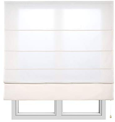 Estores Plegables con Varillas Premium, Estor Traslúcido de Fácil Instalación ofreciendo un Filtrado de Luz Moderado, Aporta Calidez y Estilo a tu Salon o Dormitorio STORESBASIC Crudo 75x175