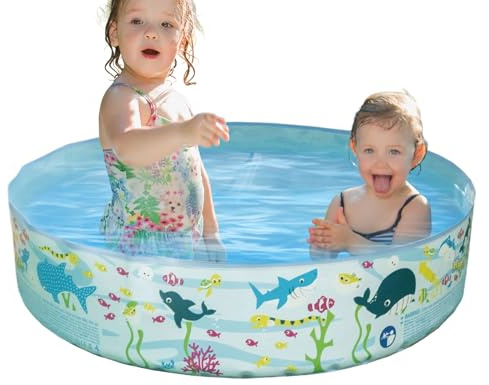 Piscine pour - Piscines pour Bébés | Baignoire Rigide avec Motif Animaux Et Jouets, Activités De Jeu pour Baignoire, Étang De Jardin pour Terrasse Et Vacances