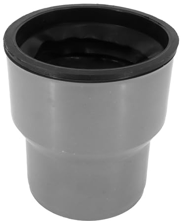 KNM TRADE Pièce de transition DN 135 vers DN 110 avec joint – raccord d’évacuation en polypropylène gris – manchon avec extrémité à emboîter, longueur totale 140 mm