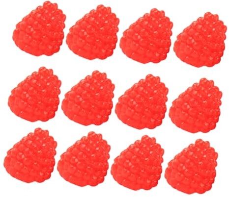Beaupretty Modèle De Framboise Artificielle 16pcs Décoration Réaliste Faux Fruit en Plastique Accessoires Photo Fruits De Simulation Décor De Maison