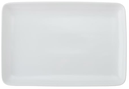 Mikasa Chalk Plateau de service rectangulaire en porcelaine, 33 cm x 22 cm x 2,5 cm, dans une boîte