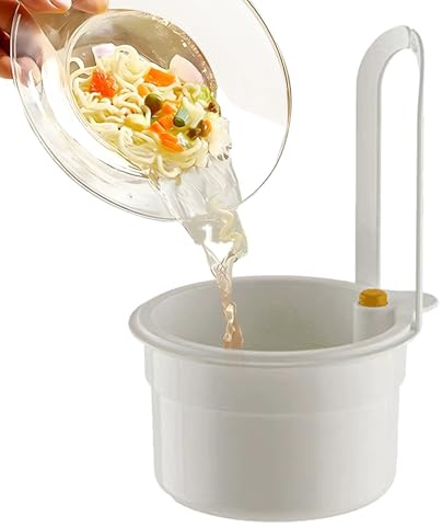 Ylnailky Cesta coladora para fregadero de cocina, cesta de drenaje para fregadero de alimentos, soporte para recogedor de alimentos, accesorios de cocina para residuos, pasta, verduras, frutas, grifo