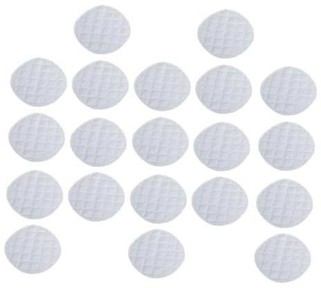 TOBBOMEY Washable Cotton Nursing Pads White 20pcs Breathable and Skin-Friendly Feeding Pads for Breastfeeding Lactating Mothers for Use After Childbirth