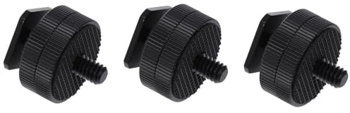 GARIOUANS 3 Piezas Adaptador Zapata Flash Metal para Trípode Cámara Soporte Monitor Micrófono LED