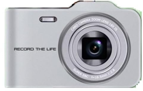 SXYGYWA Cámara Digital Vintage for Estudiantes, Nivel de Entrada, cámara Micro con Tarjeta vlog, 4800 W píxeles Imágenes Nítidas Detalladas(Silver)