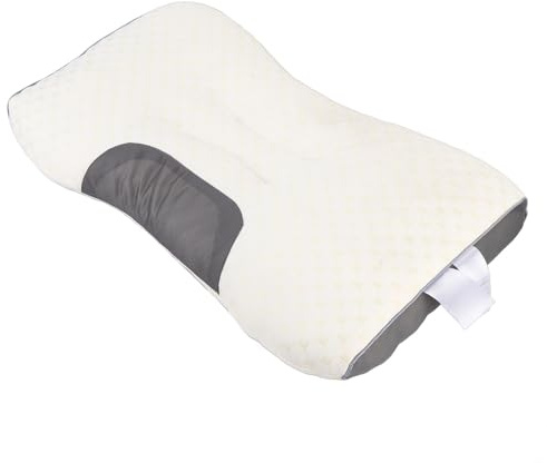 Tomantery Nucleo del Cuscino di Supporto per il Collo in Memory Foam, Zone Laterali Sagomate per Chi Dorme Sulla Schiena e Sul Fianco, 1 Nucleo del Cuscino per il Riposo Salutare (2 pezzi)