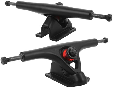 POPETPOP Lot de 2 Set de Trucks de Skateboard 7 en Alliage D’Aluminium Haute Résistance Kit de Visserie Inclus Trucks de Longboard et Cruiser Absorption des Chocs pour Usage Intérieur