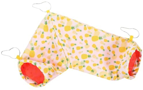 Cabilock Túnel para Hámster y Conejillos de Indias de Tela Transpirable Amarilla, Escondite Cómodo y Cama Nido para Jaula, Juguete Interactivo para Animales Pequeños, Refugio Cálido
