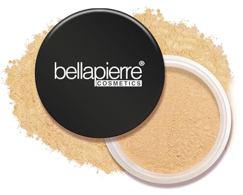 Bellapierre Loose Mineral Foundation – Fond de teint minéral en poudre libre | Couvrance Totale SPF 15 | Vegan & Cruelty-Free | Hypoallergénique - 9 Grammes - Nutmeg