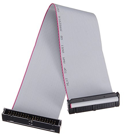 Tutoy 40Pin Parallel Port Male Extension to Female 3.5 IDE Ribbon Cable Extension