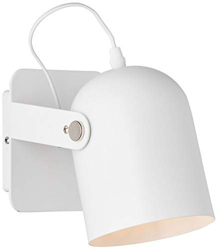 BRILLIANT lampe Yan interrupteur mural spot blanc | 1x A60, E27, 30W, adapté aux lampes normales (non inclus) | Échelle A ++ à E | Avec interrupteur à bascule