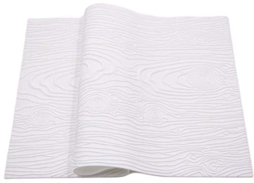 VALINK 3D Tree Bark Texture Cake Lace Mat,Silicone Lace Mold,Sugarcraft Fondant Mold Cake Lace Impression Mat,Cupcake Baking Border Decoration Tool Mould, Cake Edge Lace Pad, DIY Baking Molds (White)