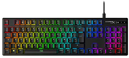 HyperX Alloy Origins – Clavier Gaming mécanique RGB, HyperX Red switches (AZERTY)