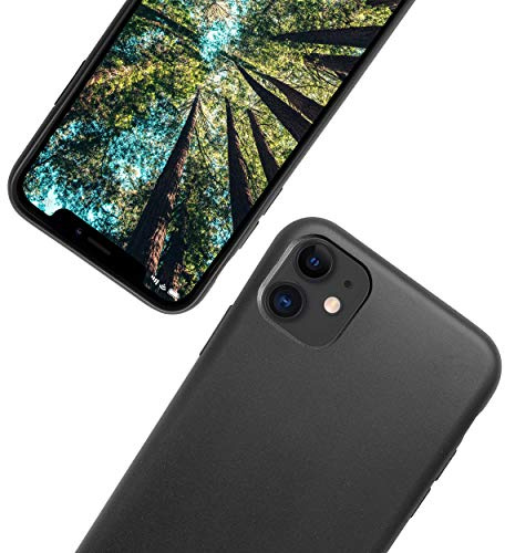 eplanita Bio iPhone 11 Hülle, Pflanzenfaser, Fallschutz Cover, Langlebig und Nachhaltig (Schwarz, iPhone 11)