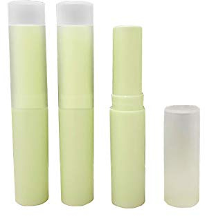 FSSTUD 25 Stück 4 Gramm Leeren Kunststoff Lippenstift Lippenpflegestift Rohre Lippenbalsam Behälter Lippenstift Hülsen Grün