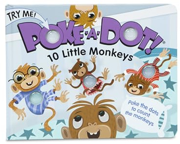 Melissa & Doug -Poke-A-Dot-10 Little Monkeys målarbok och böcker (41345)