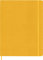 Moleskine Classic Liniertes Notizbuch, Hardcover aus Seide mit Elastikverschluss, XL-Größe, Farbe Orange Gelb