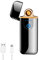 Deluisho Gas Mecheros, Encendedor Electrónico, Mechero de Arco, Carga USB/Resistente al Viento/Encendedor Táctil Duradero, Encendedor de Cigarrillos de Bolsillo (Negro)