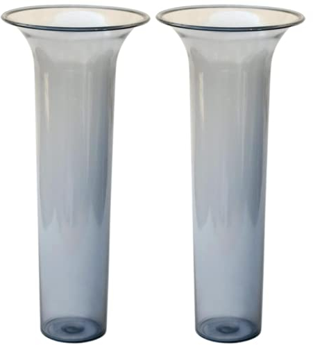 Plastia Bodenvaseneinsatz für Blumenvasen 24 x 10,5 cm (2er-Pack) - Einsatz für Bodenvasen aus Kunststoff - Vaseneinsatz für Grabvase