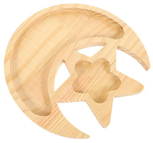 Cabilock Plateau De Bureau Bois Plateau à Dessert Assiette De Rangement Plat Pour Nourriture
