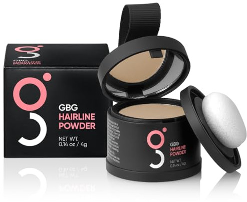 Hairline Powder Instantly Conceals Hair Loss, Root Touch Up Hair Toppers for Women & Men, Hair Fibers for Thinning Hair, Root Cover Up, Stain-Proof 24 Hour Formula (Medium Blonde)