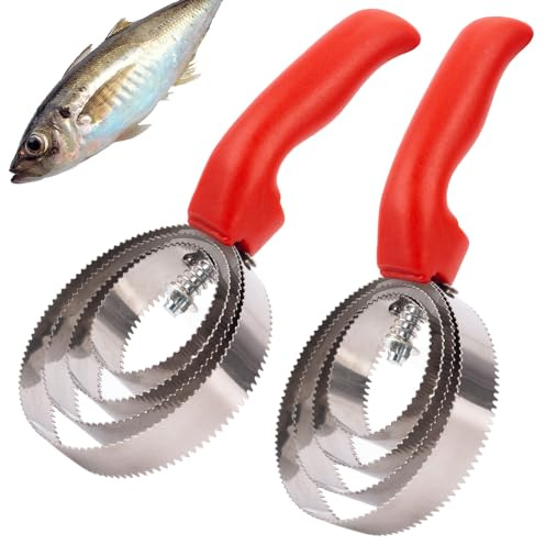 Fish Skin Brush Fast Remove, 2 Pack Stainless Steel Fish Scaler Remover, Heavy Duty commercial Fish Scaler Brush Fish Scaler Cleaning, Stainless Steel Sawtooth Easily Remove Fish Scales