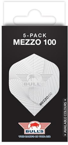 Bull's Mezzo 100 Flights No.2 | Stilvolle Dartflights | 100 Mikron Stärke| No.2 Form für Präzision | Langlebig & Flexibel
