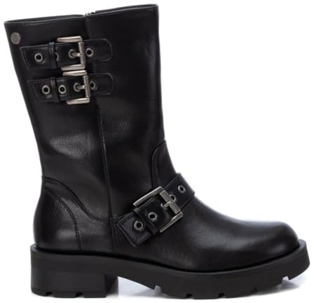 XTI - Botín Mujer Negro - Calzado Cómodo y Versátil - Moda casual - Modelo 14344101 (Talla 40)