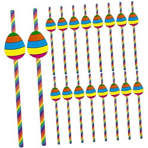 Beaupretty 80pcs Rainbow Easter Pattern Paper for Parties Showers and Celebrations Drinking for Fun and Festive Decorations
