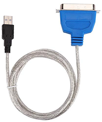 qiqiaollo USB-auf-DB25-Parallel-Druckerkabel-Adapter, 4,9 Fuß Stecker auf Buchse, IEEE 1284-Konverter for PC, Desktop, Laptop, unterstützt Windows OS Linux/250