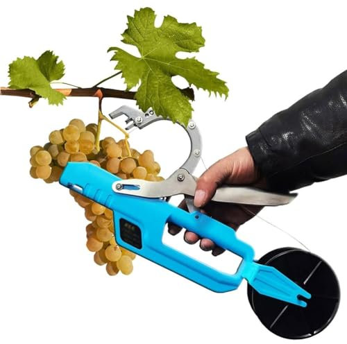 Legatrice elettrica for piante, Attrezzo for legare piante da giardino ricaricabile con tipo, Diametro di rilegatura 50 mm, Set for legare rami for verdure Uva Pomodoro Cetriolo Fiore Lamponi Uva