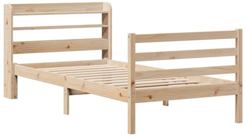 vidaXL Bettgestell mit Kopfteil ohne Matratze 100x200 cm