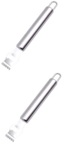 Mikinona Lot De 2 Éplucheurs Et Zesteurs Dagrumes en Acier Inoxydable pour Citron Et Orange Faciles À Utiliser Lavables Au Lave-Vaisselle