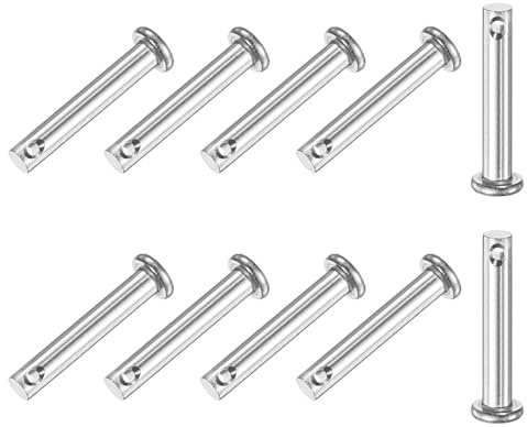 M METERXITY 10 Stück Einloch Klauenstifte M5 x 30mm Flachkopf Klauenstifte | Verbindungsscharnierstift Wiederverwendbar, 304 Edelstahl, für mechanische Verbindungen/Fixteile/Schiffsausrüstung