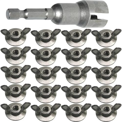 Flügelmuttern und -schrauben,Flügelmuttern-Set, Butterfly-Flügelmutter-Sortiment-Set, multifunktionale Flügelmutter, Handschraubenmutter, Flügelmutter aus Legierung für Zuhause, Frauen, Männer, Erwa