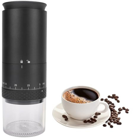 Moulin à café électrique Portable, 38 Réglages de Mouture Réglables, ABS et Acier Inoxydable, Moulin à café sans Fil Rechargeable pour la Maison, le Bureau, les Voyages, le