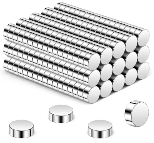 Wukong Neodym-magneter små magneter, 5 x 2 mm | 250 stycken ministarka magneter för kylskåp, kontor, 3D-skrivare, modell och gör-det-själv-projekt