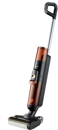 JOPWUE Aspirateur Laveur Sec Humide,Serpillière Légère,Aspirateur Laveur 76000PA,Aspirateur sans Fil 2 en 1 Multi Surfaces, Auto Nettoyage, Nettoyage des Bords, pour Sols Durs (A)