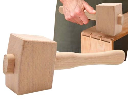 Mazo de madera – Mazo de tallado cincelado | de carpintero multifuncional ergonómico | Objetos de instalación de madera de haya, cinceles llamativos, carpintería