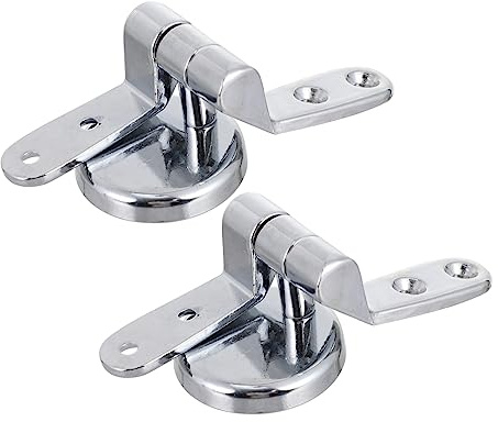 SOPOTUTU Bisagra de Asiento de Inodoro de Aleación de Zinc Resistente Corrosión Cierre Suave, Accesorios para Baño, 1 Set de Repuestos para Tapa de WC