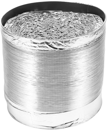 ORFOFE Flexible Chimney Flue Range Hood Vent Hose 150mm Dia Double Layer Aluminum Foil 2m Kitchen Exhaust Stove Ventilation Pipe