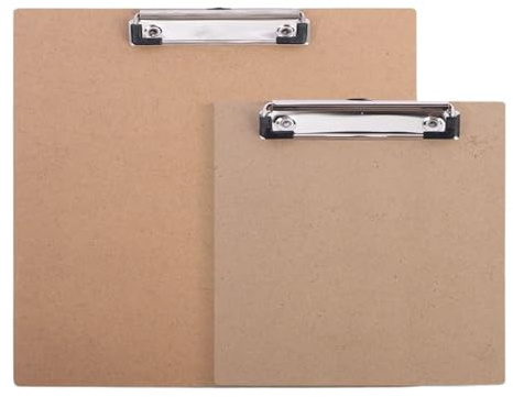 Hartplatten-Klemmbrett 1 Stück Klemmbrett aus Holz, A4/A5, mit Holzklammern, Schreibblock, Notizblock, Aufbewahrungsmappen, Klammern, Bürobedarf, Restaurantbedarf, Hotelbedarf(A5)