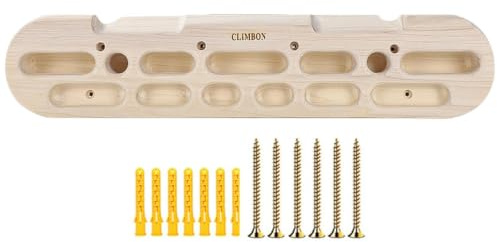 Climbing Hangboard - Wooden Finger Strength Trainer, Door Mounted Rock