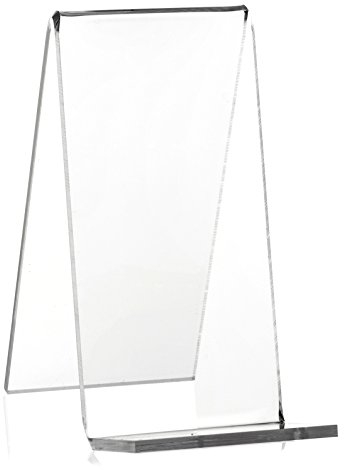 VITAdisplays® Schrägsteller, Buchständer, Warenträger als Buchstütze aus PLEXIGLAS® (Transparent, 10 cm)