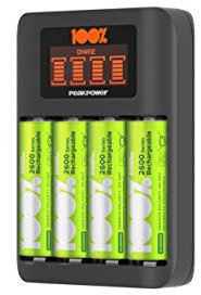 100% PeakPower, caricabatterie per batterie ricaricabili AA