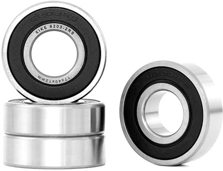 XiKe 4er-Pack Rillenkugellager 6203-2RS 17x40x12mm