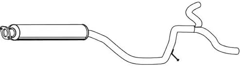 VEGAZ OS-745 Silenciador intermedio centro Silenciador Intermedio Silencioso intermedio Silenciador central