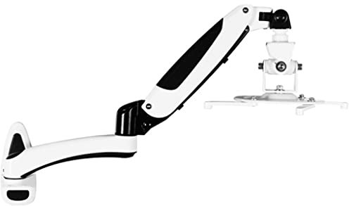 Projector Mount Wall Universal Projector Hanger With Air Pressure Hovering, Multi-angle Wall Mount Bracket, Large-diameter Claw Distance (Color : White-B, Size : 55cm)