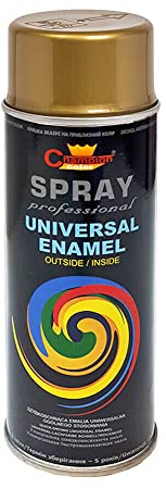 SolaDirect Spray Paint, Universal, Multi-Purpose, Fast Dry for DIY, Hobby, Crafts, Art, Wood, Metal, Ceramics - Gold